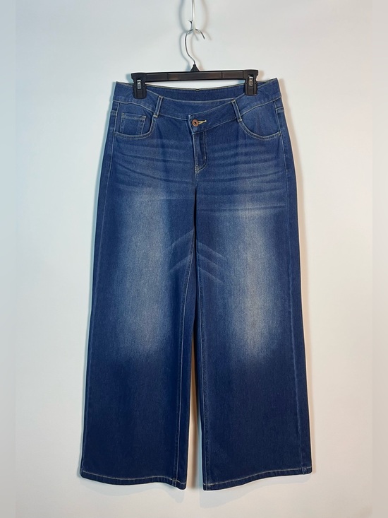 HALARA Denim - Halara Flex Asymmetric Wide Leg Washed Casual Jeans Size Small Inseam 30”